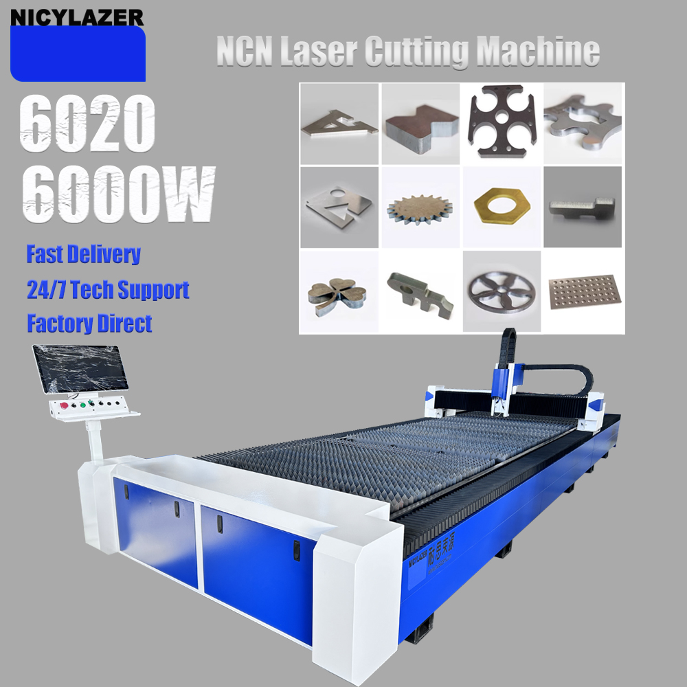 Industrial Laser Metal Cutter - CNC 6000W 6020 Fiber Laser Cutting